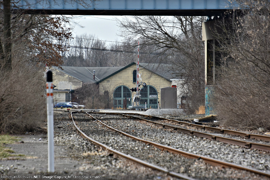 Part of the Erie's shop complex in Kent as seen from the depot.